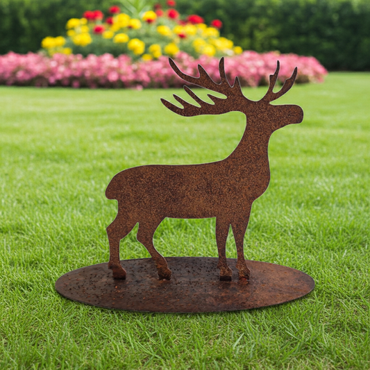 Hirsch Alfred Rostfigur