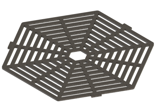 Krone für Feuerplatte / Wokaufsatz inkl. Grilleinsatz