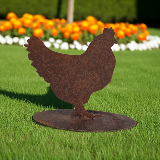 Henne Gertrud Rostfigur